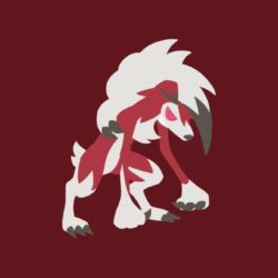 Minimalistic Wallpaper: Lycanroc [Midnight]