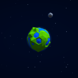 Download Low Poly, Earth, Galaxy, Stars, Moon Wallpapers