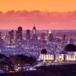 Wallpapers landscape, home, CA, panorama, Los Angeles, USA, Griffith