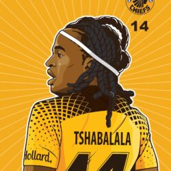 Iwisa Kaizer Chiefs Players Poster Collection Siphiwe Tshabalala