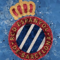 Download wallpapers RCD Espanyol, 4k, creative logo, Spanish