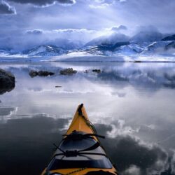 Canoe in Cold Alaska Wallpapers and Photo