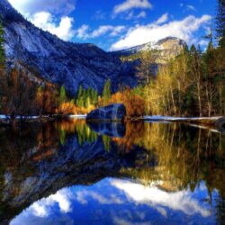 Yosemite Trees Mountain Park Lake National Miror Reflection Iphone