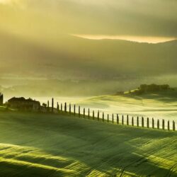 Landscape Tuscany Italy Green Farm Landscape Hills Backgrounds Image