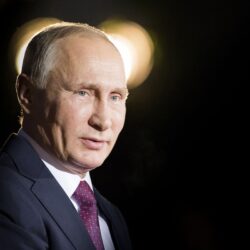 Download wallpapers Vladimir Putin, portrait, 4k, president of the