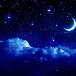 landscape star sky moon year crescent cloud clouds night