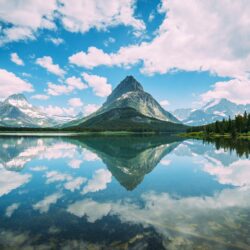 nature, Landscape, Mountain, Glacier National Park, Montana, Lake