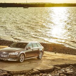 Download wallpapers audi, a6, allroad, side view widescreen