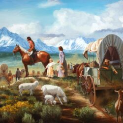 First wagon train crosses to Oregon