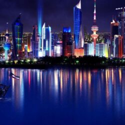 Kuwait City Night HD desktop wallpapers : Widescreen : High