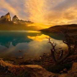 Sunset National Park Torres Del Paine Patagonia Hd