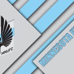 Download wallpapers Minnesota United FC, material design, 4k, logo