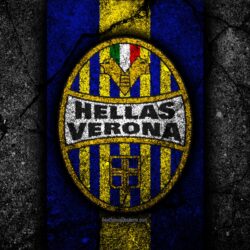 Download wallpapers 4k, Hellas Verona FC, logo, Serie B, football