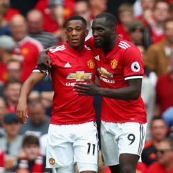 Download wallpapers Romelu Lukaku, Anthony Martial, Manchester