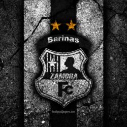 Download wallpapers 4k, FC Zamora, logo, La Liga FutVe, black stone