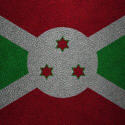 Download wallpapers Flag of Burundi, leather texture, 4k, Burundi