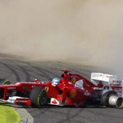 cars, Ferrari, crash, Formula One, Fernando Alonso, alonso, Grand