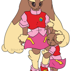 Comm: Lopunny and Buneary by Hedgey