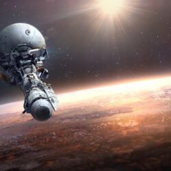 Wallpapers space, fiction, planet, orbit, space station, Orbital