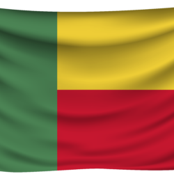 Benin Wrinkled Flag