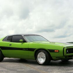 Download Dodge Charger 1974, Green, Side View, Cars