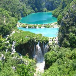 Plitvice Lakes National Park bird’s eye view wallpapers