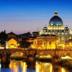 Wallpapers the city, the evening, lighting, Rome, Italy, Rome, The