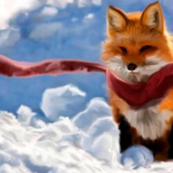 Red fox paint Wallpapers