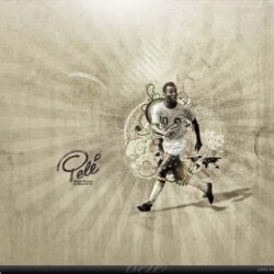 Pele Retired Brazilian Professional Footballer Golden Image