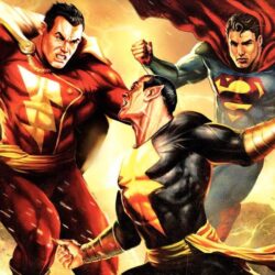 Superman, Captain Marvel, Captain Atom, Black Adam, Shazam, DC