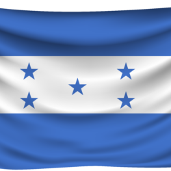 Honduras Wrinkled Flag