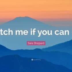 Sara Shepard Quote: “Catch me if you can