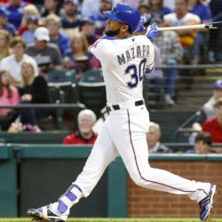 Nomar Mazara and the Rangers crowded outfield