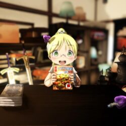 3d blonde hair book genya67 glasses green eyes made in abyss