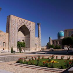 Column Uzbekistan Samarkand Temples Cities