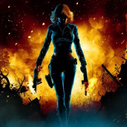 Black Widow Walking Through Fire Resolution HD
