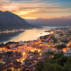 Montenegro City Kotor At Night Desktop Wallpapers Hd