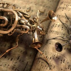 Steampunk bug trumpet [] : wallpapers