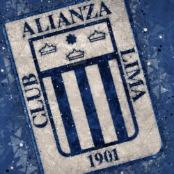 Download wallpapers Club Alianza Lima, 4k, geometric art, logo