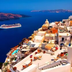 Beautiful Small Town Oia Santorini Greece Desktop Wallpapers