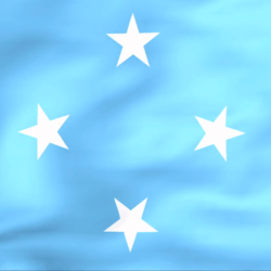 Developing the flag of Federated States of Micronesia Stock Video