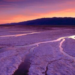 Sunset mountains California Death Valley salt flats wallpapers