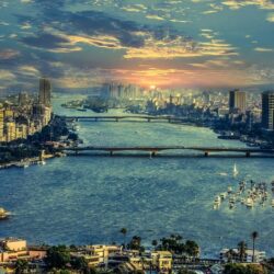 The River Nile in Cairo. Android wallpapers for free