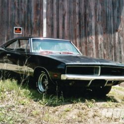 1969 dodge charger rt in barn black classic HD Wallpapers