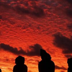 Easter Island Sunset Wallpapers Desktop Backgrounds