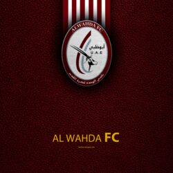 Download wallpapers Al Wahda FC, 4K, logo, football club, leather