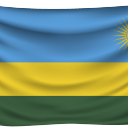 Rwanda Wrinkled Flag