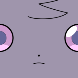Adorn your desktop with Espurr’s creepy blank stare. If you dare