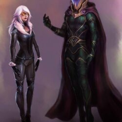 Mysterio and Blackcat by jaeon009
