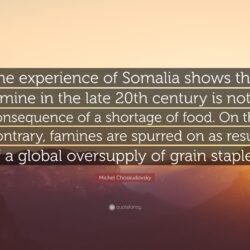 Michel Chossudovsky Quote: “The experience of Somalia shows that